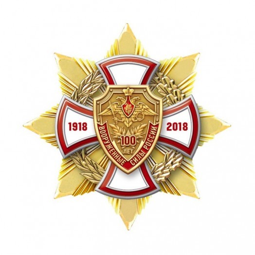 Нагрудный знак «100 лет Вооруженным силам России» #3