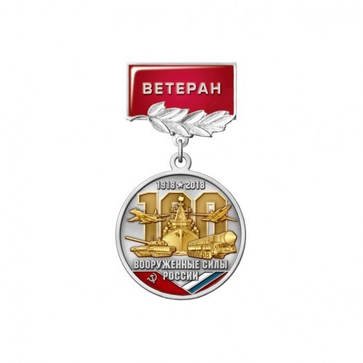 Медаль «100 лет Вооруженным силам России. Ветеран» #3