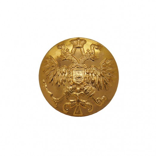 Пуговица казачья «Царская» (Орел) D22 мм золотистая