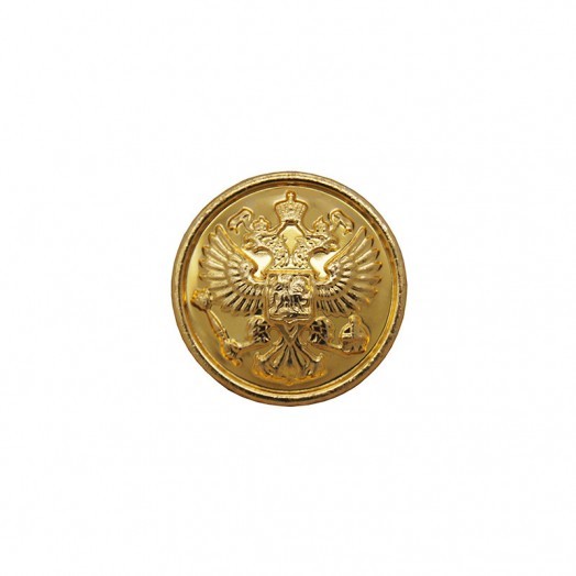 Пуговица форменная «Герб России» (Орел) D14 мм с кантом золотистая