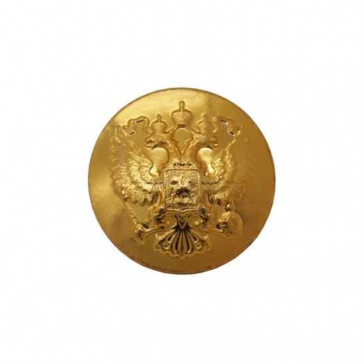Пуговица форменная «Герб России» (Орел) D22 мм золотистая