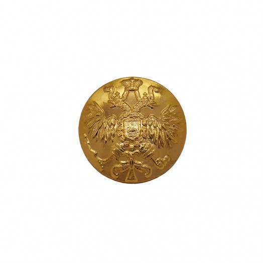 Пуговица казачья «Царская» (Орел) D14 мм золотистая